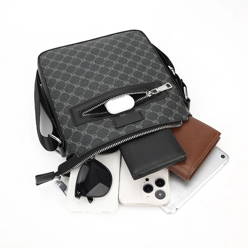 Sac bandoulière de marque de luxe pour hommes, nouveau sac messager décontracté pour homme, sac tendance pour homme, sac en cuir de créateur, sac à bandoulière