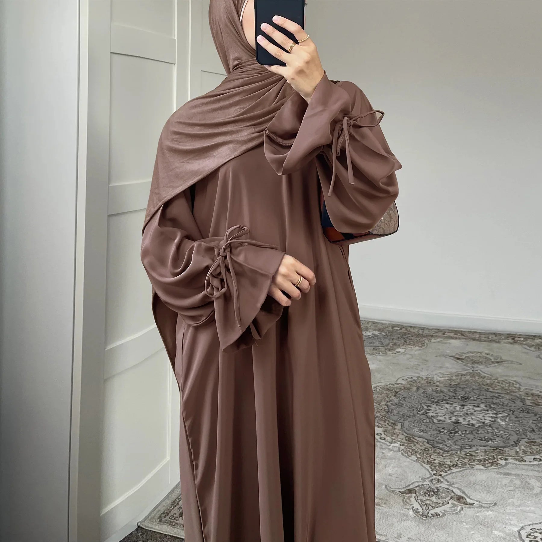 Ramadán Árabe Mujeres Musulmanas Vestido Modesto Elegante Abaya Lisa de Dubái Ropa Islámica para Iglesia Moda Turca Suelta Túnica Lisa