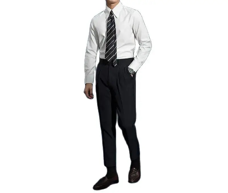Camisa de hombre diseño retro marca de moda camisa de punta larga - camisa personalizada auténtica de apariencia retro para hombre