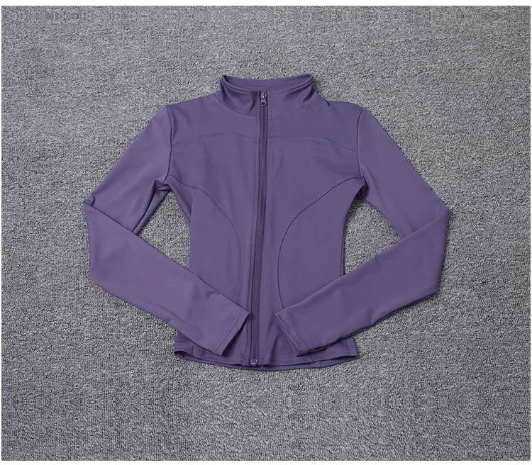 Chaqueta deportiva para mujer, camisa de manga larga, abrigo para hacer ejercicio, ropa de gimnasio, ropa deportiva para yoga