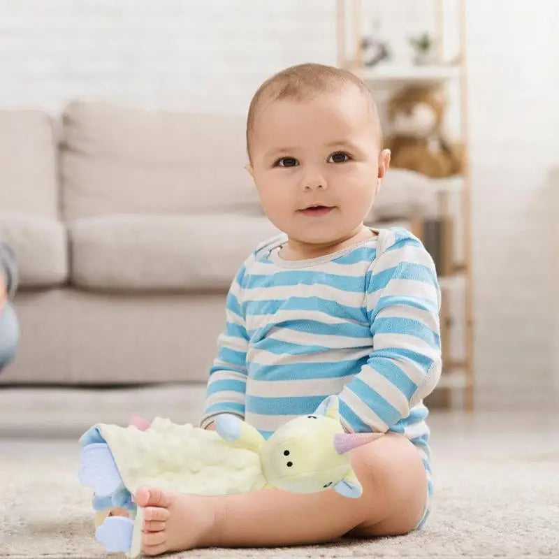 Manta de seguridad de peluche para niña, manta de peluche suave para niños, juguete de peluche unisex para niños y niñas
