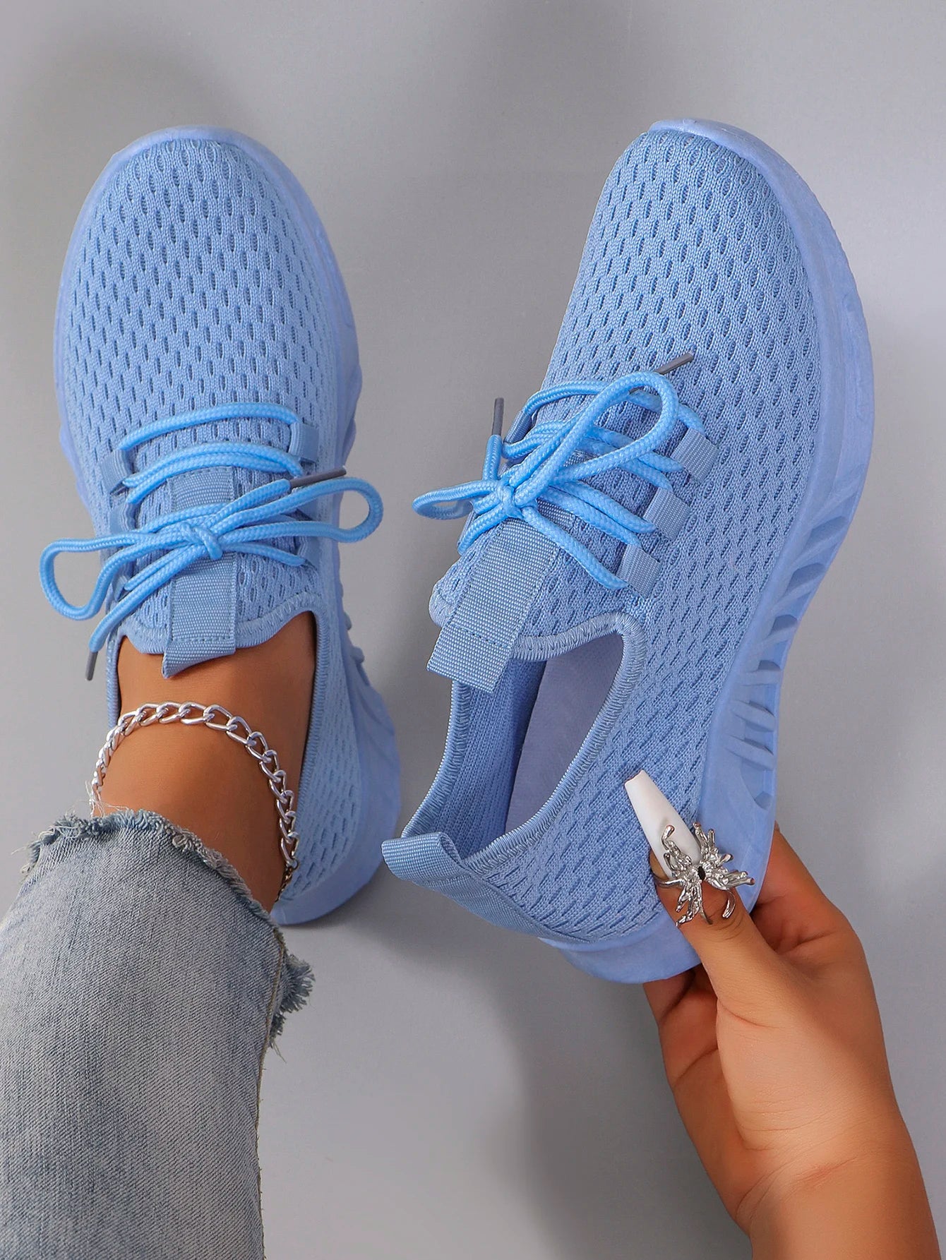 Zapatos planos de malla transpirable de verano para mujer, zapatos de mujer, zapatillas deportivas casuales, liquidación con envío gratis