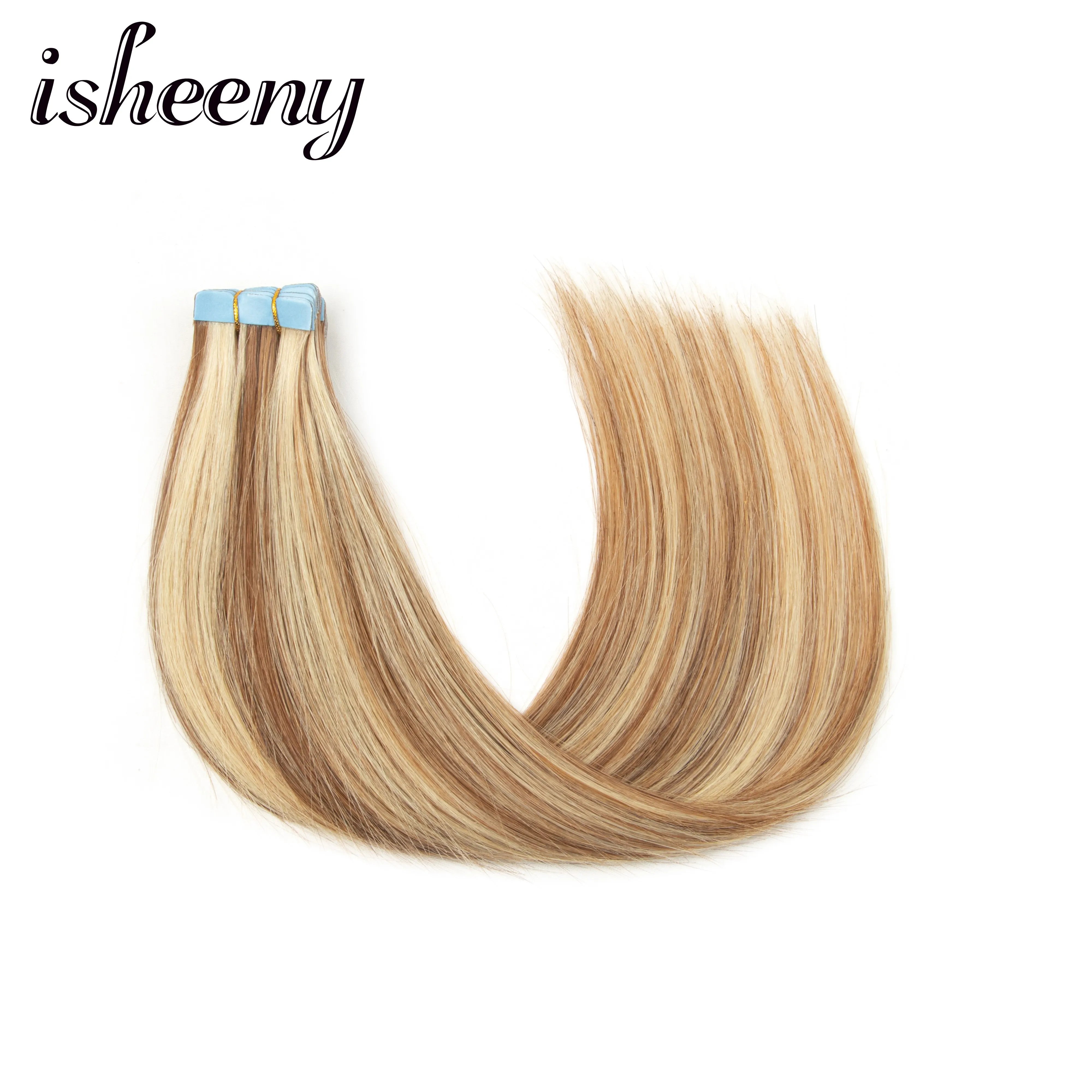 12-24'' Invisible Mini Tape in Human Hair Extensions Invisible Adhesive Seamless Tape in Hair Machine Remy Natural Straight Hair