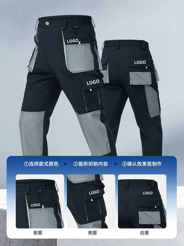 Pantalones de Trabajo para Hombre, Pantalones Cargo de Trabajo para Hombre, Ropa de Trabajo, Pantalones de Senderismo al Aire Libre Multibolsillos, Pantalones con Bolsillos Funcionales