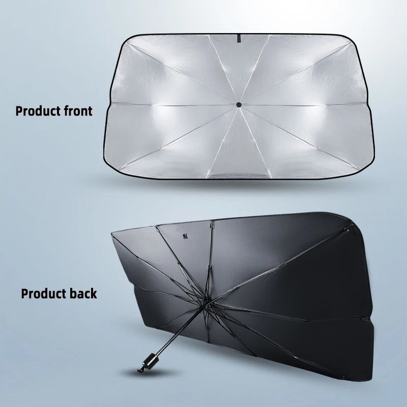 Paraguas parasol para coche Protector parasol para coche Sombrilla de verano Accesorios de protección interior para parabrisas para sombreado de automóviles