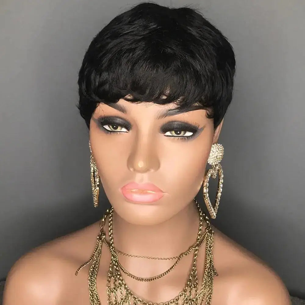 Short Pixie Cut Wigs for Black Women Super Short Hair Wigs Black Pixie Cut Wig Short Hairstyles for Women Synthetic Layered Wigs