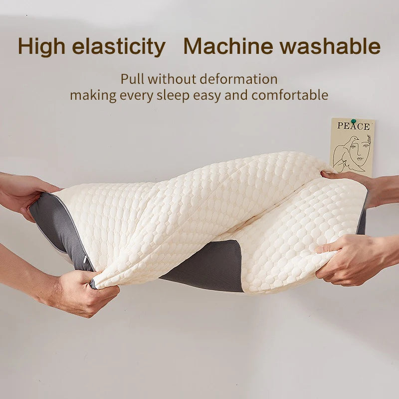 Almohada cervical para el cuello que ayuda a dormir y protege el cuello, almohada de masaje SPA ortopédica para el hogar de fibra de soja para dormir, novedad.