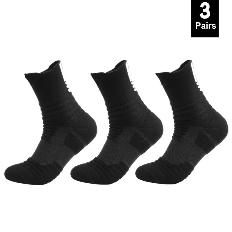 1/3 pares de calcetines de fútbol antideslizantes para hombre, calcetines de algodón de tubo corto largo, calcetines deportivos de baloncesto, calcetines transpirables desodorantes 39-45