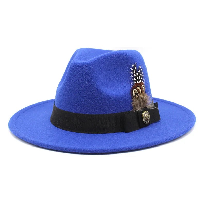 Sombrero Fedora Clásico de Plumas