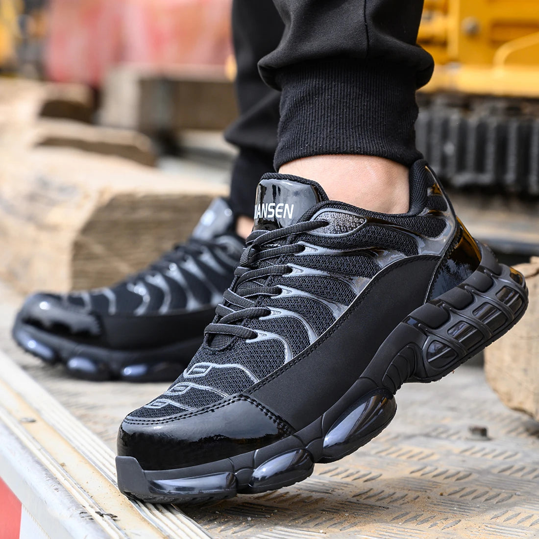 Zapatos de seguridad de trabajo para hombre transpirables antipunzonamiento botas indestructibles antideslizantes zapatos de construcción industrial calzado masculino