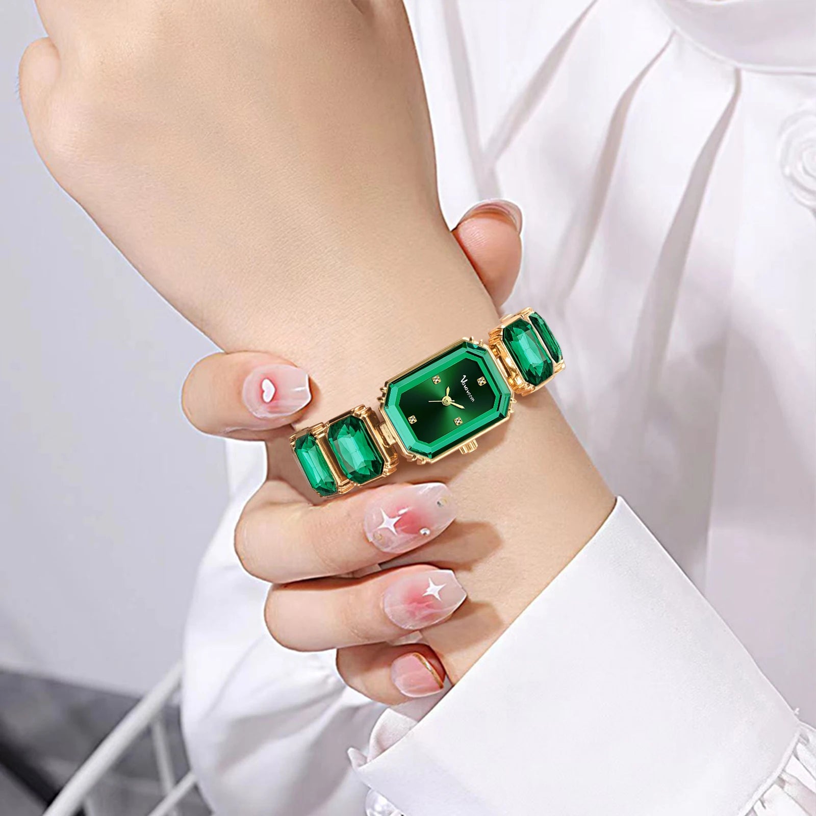 Nuevo reloj de lujo con diamantes para mujer, moda, correa de acero inoxidable de oro rosa, movimiento de cuarzo original, reloj de señora