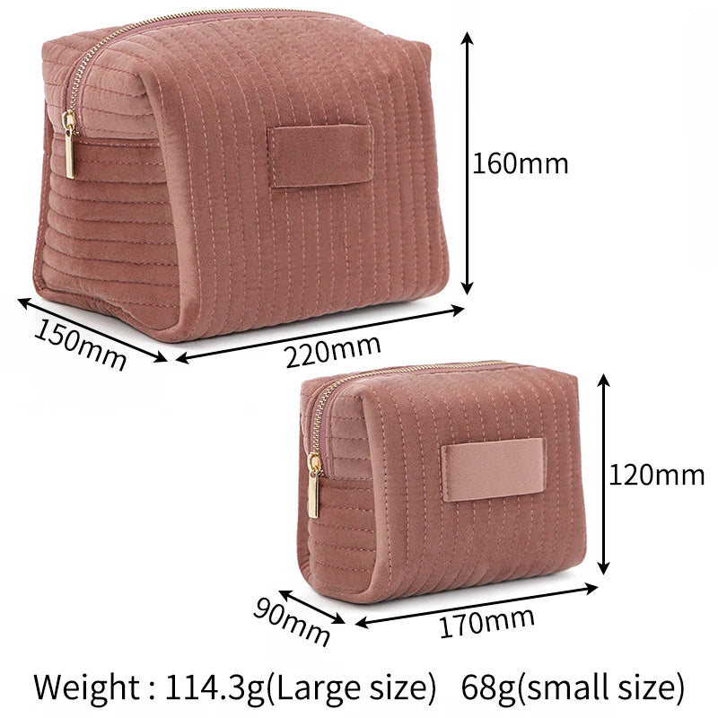 Bolsa de maquillaje de viaje, bolsa de cosméticos acolchada, bolsas de maquillaje acolchadas para mujer, estuche organizador de maquillaje, neceser de viaje con apertura ancha