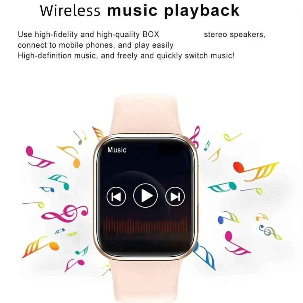 Nuevo Smartwatch para hombres Android IOS Teléfono Pantalla de 1.73" Llamada Bluetooth Monitoreo de oxígeno en sangre y presión arterial Reloj inteligente para mujeres