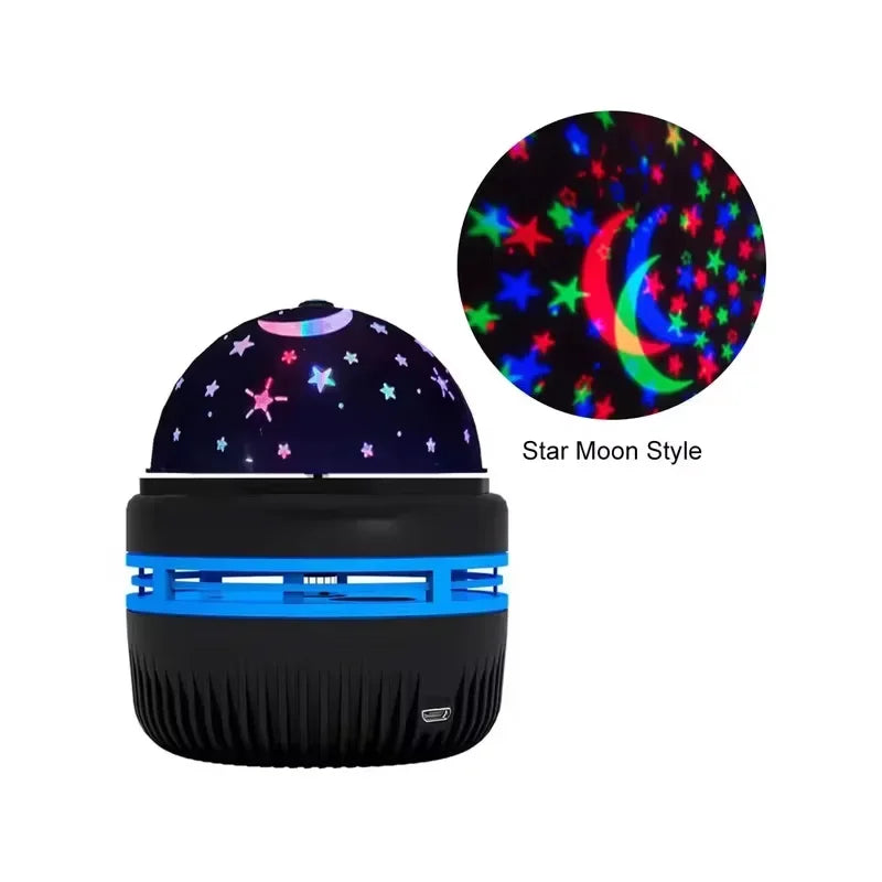 Luces nocturnas LED de cielo estrellado, lámpara de proyector giratoria USB, bola mágica, luna, estrella, luces de Navidad, decoraciones de ambiente para el hogar y la habitación