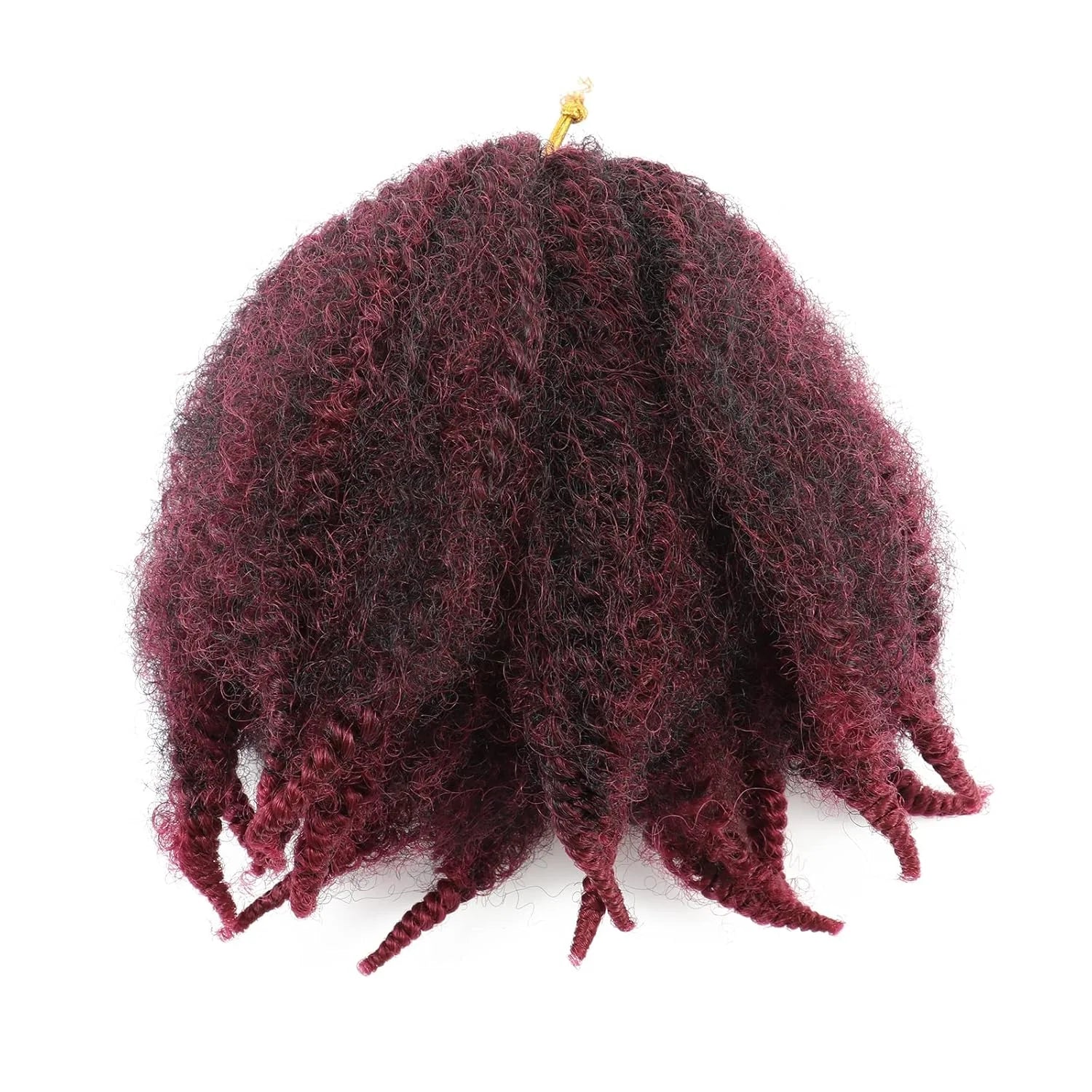 Cabello de ganchillo para trenzas Marley de 8 pulgadas, para trenzas cortas afro kinky, extensiones de cabello de fibra sintética ombré para mujeres