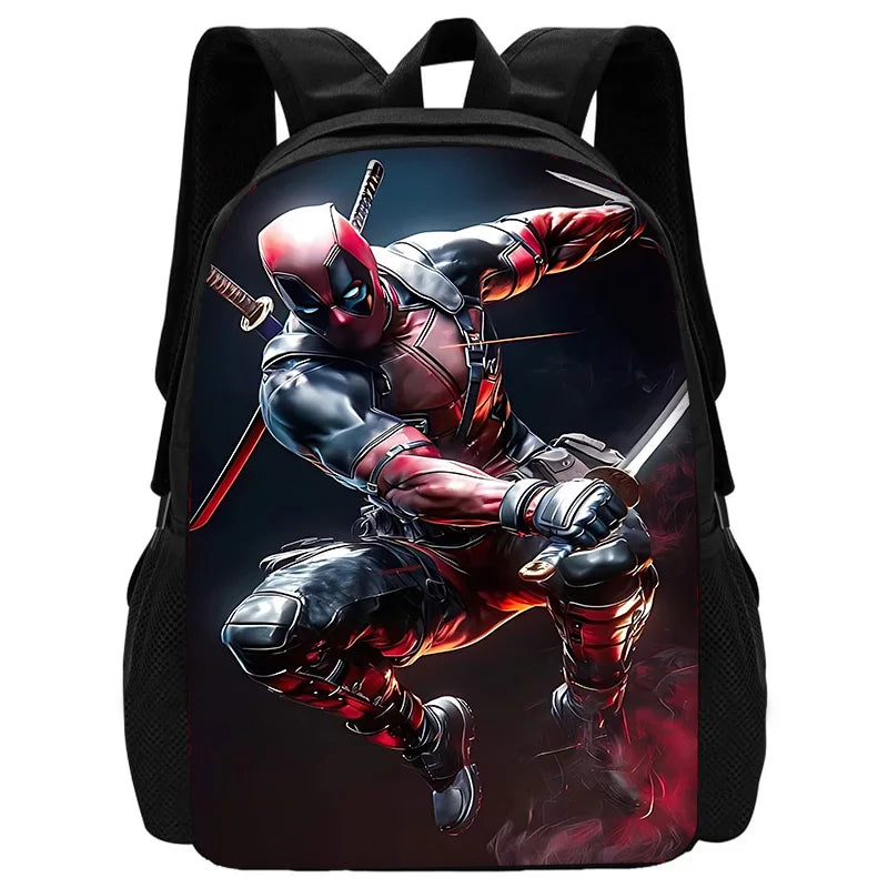 Deadpool Child School Backpack With Shoulder Bag Pencil Bags School Bags for Boys Girls Best Gift