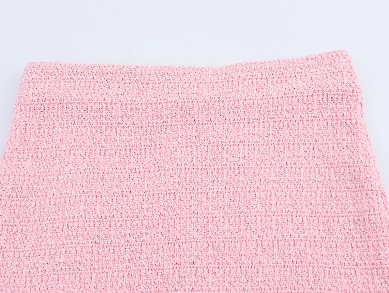 TRAFZA Conjunto elegante y chic de falda para mujer: top estilo "bandeau" o falda midi o top de manga corta. Conjunto para las vacaciones románticas de primavera-verano 2025.