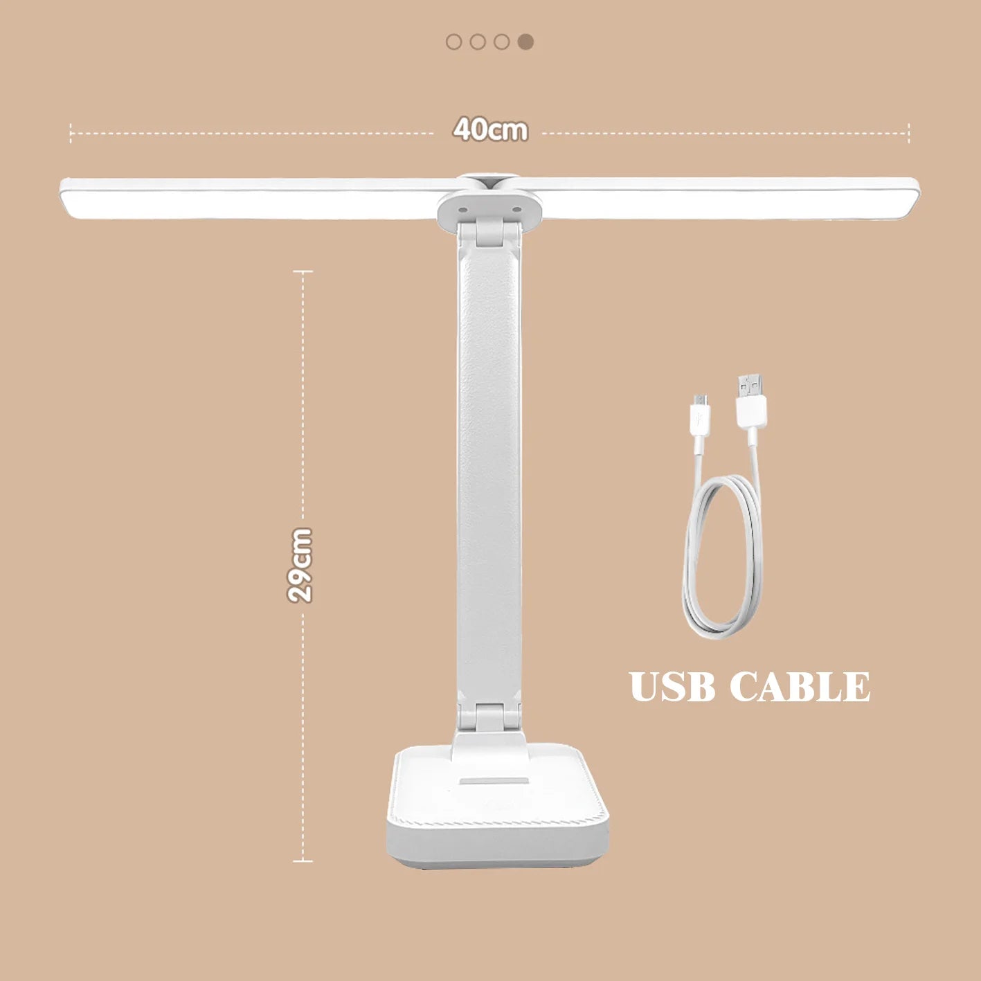 Lampe de bureau LED rechargeable par USB, 3 niveaux d'intensité, tactile, protection des yeux, pliable, idéale pour la chambre à coucher