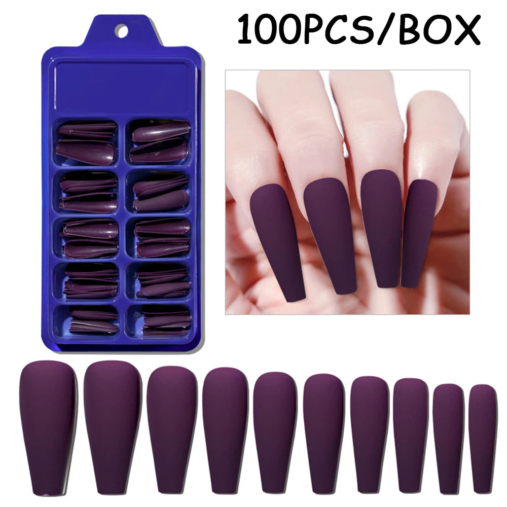 150/100/24Pcs Pink Matte French Press On Nail Tips Soft Full Cover Fake Nails Oval Almond False Nails Natural Extension Manicure