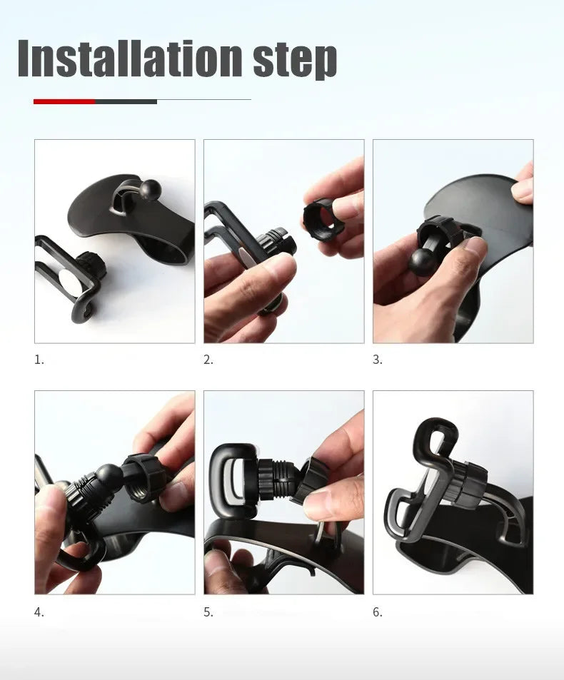 Soporte para teléfono de coche giratorio 360°, soporte universal para celular, soporte para salpicadero de coche con agarre automático, soporte fijo para teléfono móvil