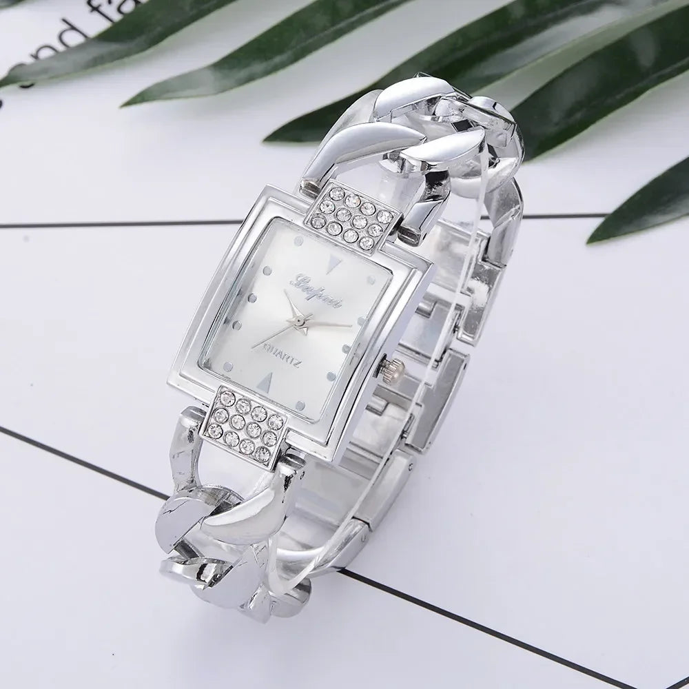 Relojes de Mujer de Marca Superior, Lujo, Pulsera Dorada, Reloj de Mujer, Relojes de Rhinestone para Dama, Reloj, Reloj Mujer, Montre Femme