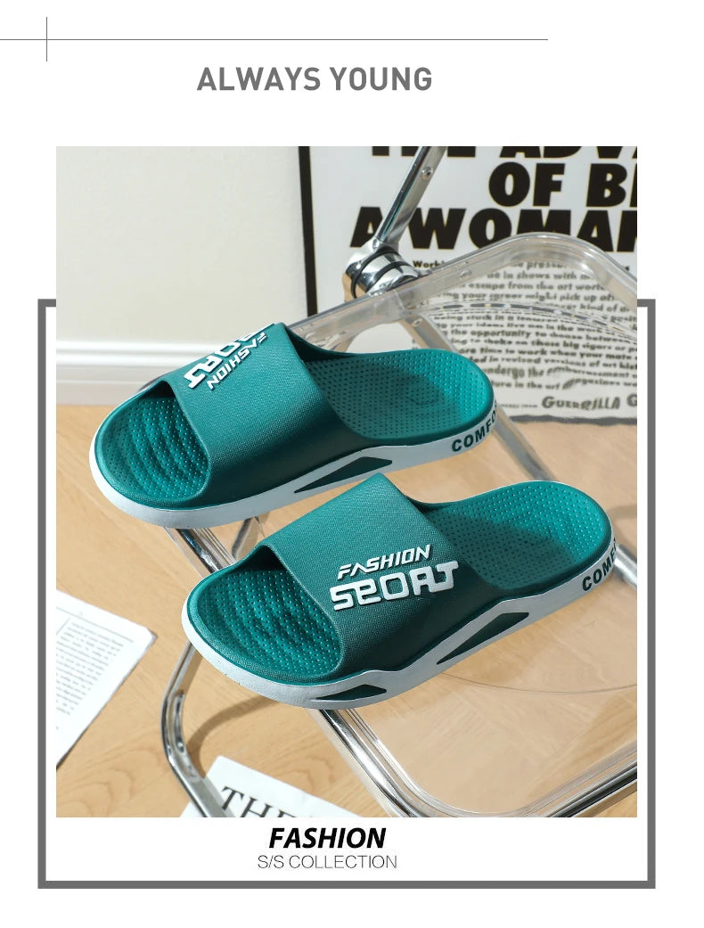 Pantuflas de hombre que se pueden llevar en verano. Sandalias de moda para hombre para baño, casa, antideslizantes, de interior y de casa