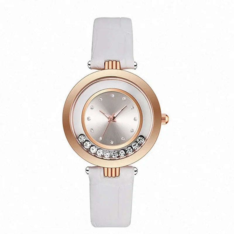 Relojes para mujer, lujo femenino, temperamento, reloj de mujer, correa de cuero, reloj de diamantes, reloj analógico de cuarzo, Reloj Mujer, Montre Femme