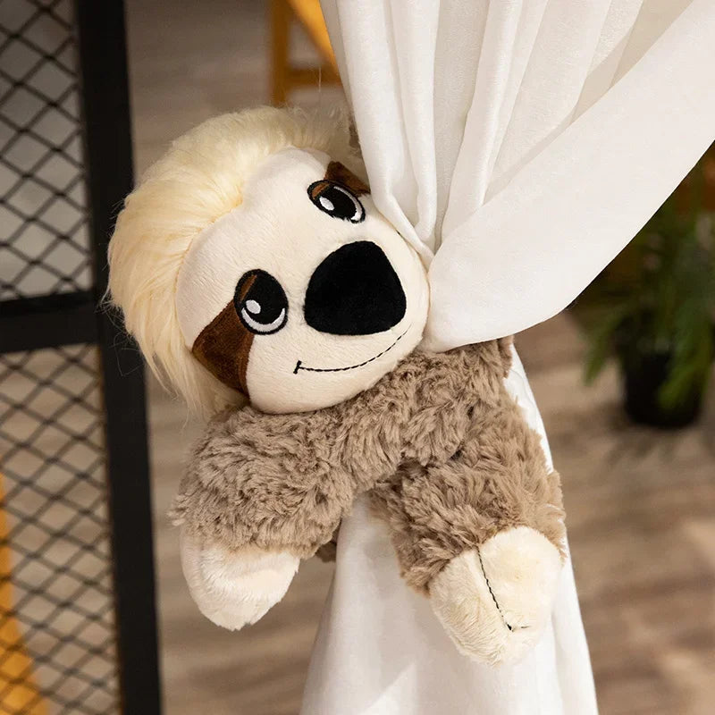 Animales de peluche Kawaii, mapache de peluche, zorro encantador, lindo perezoso suave, almohada para niñas, niños, bebés, regalo de cumpleaños