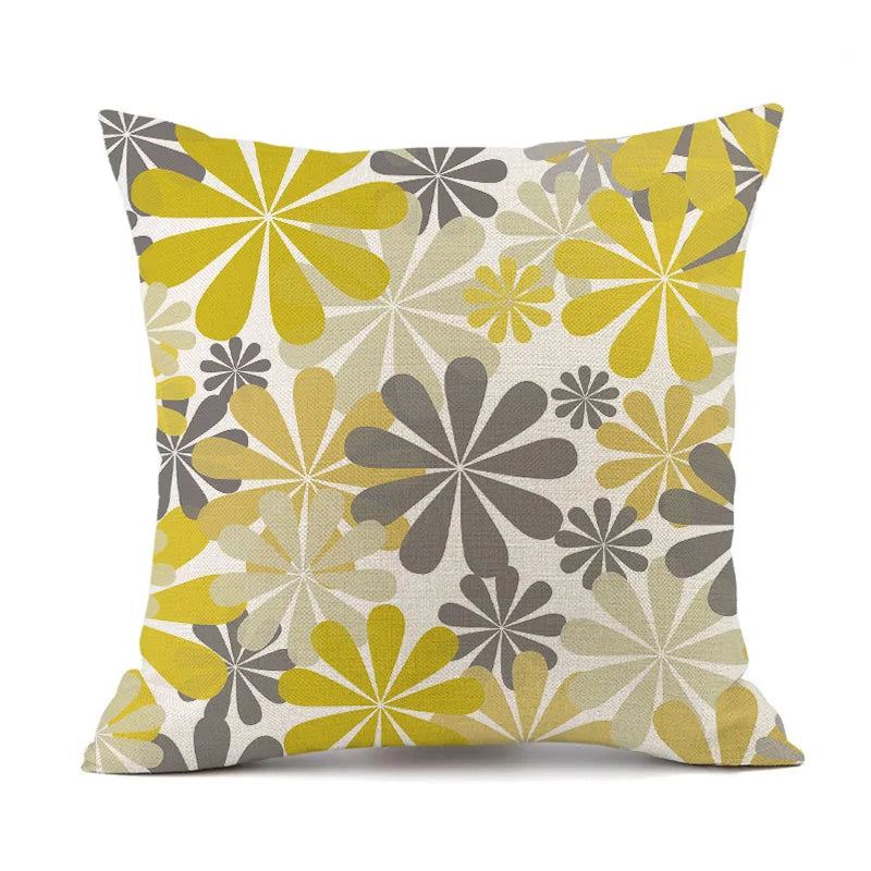 Housse de coussin d'extérieur imperméable 45x45, motif floral, décorative, pour canapé