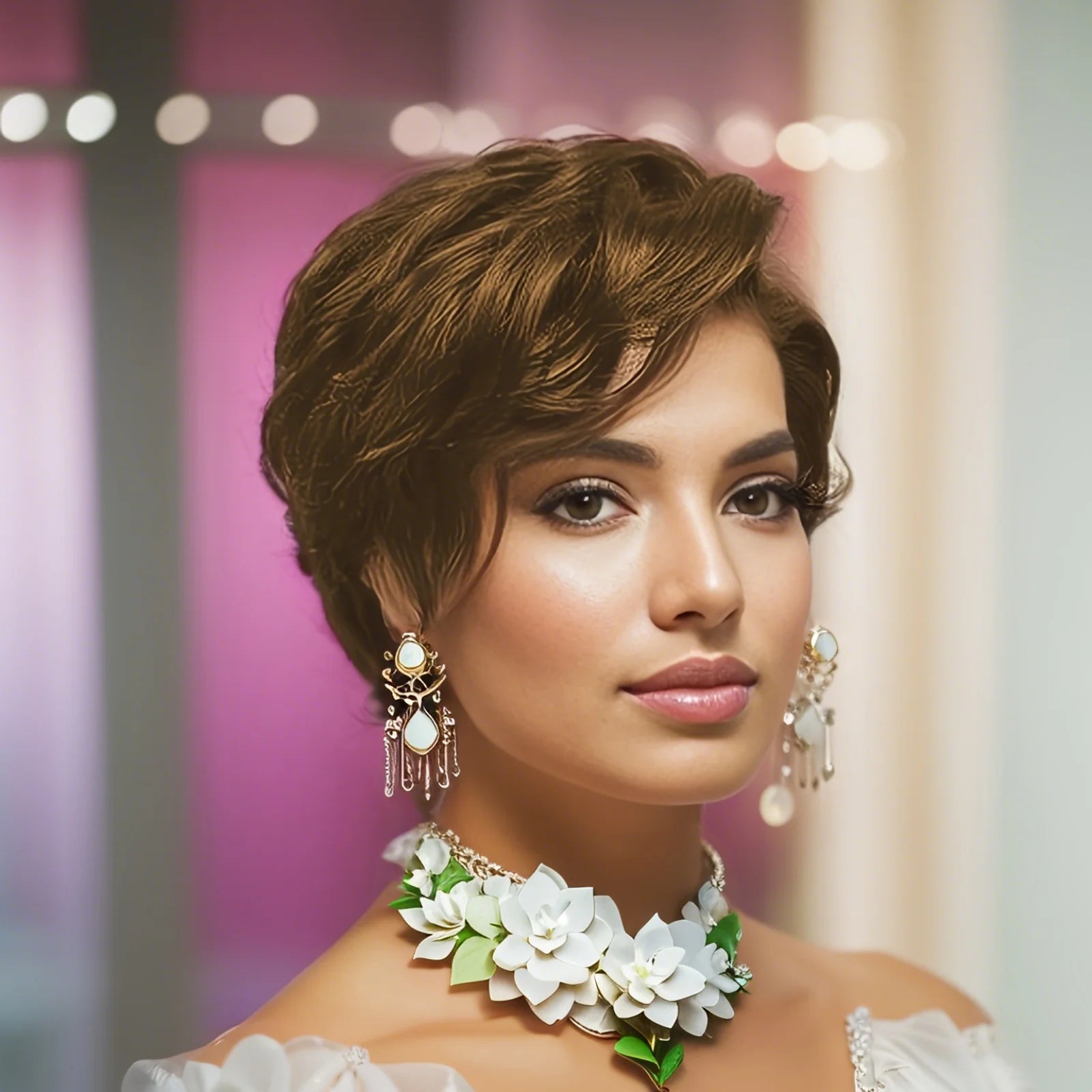 3x4 Lace Front Curly Pixie Cut Wig – Pre-Plucked Human Hair