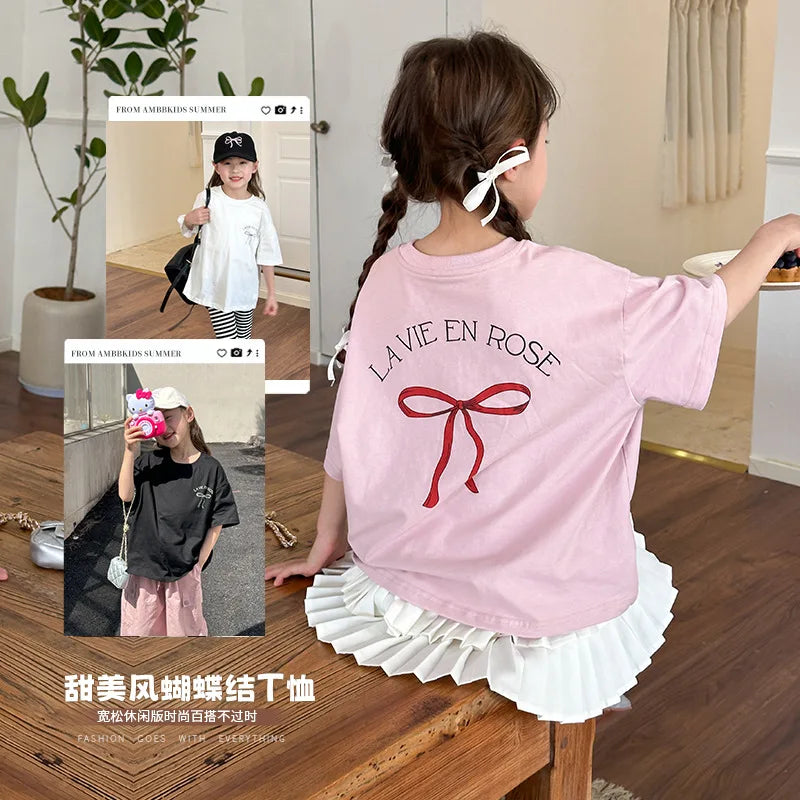 Kids Clothes Girl Children Short Sleeved Girl Clothes Summer T Shirt Tops Children Clothing Boy Cloth Ropa De Niña Ropa De Niño