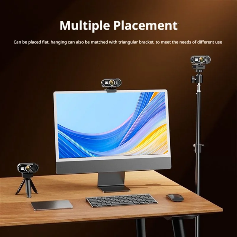 Ingenious-Dual Mic HD USB Webkameramikrofon For PC Laptop Zoom Videosamtaler For Datamaskin Webkamera