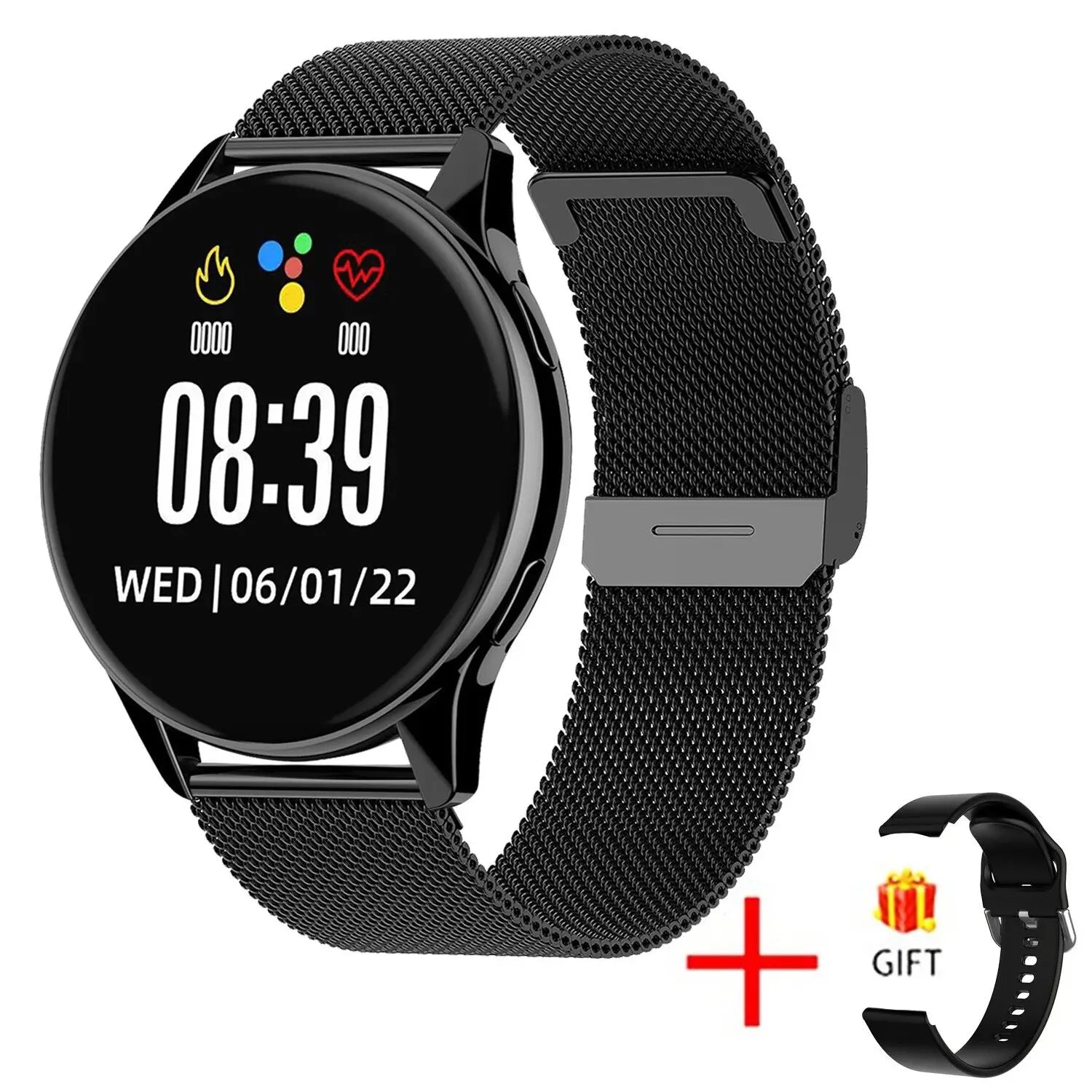 LIGE Nuevo reloj inteligente carga inalámbrica Smartwatch llamadas Bluetooth relojes hombres mujeres pulsera de fitness esfera personalizada + caja