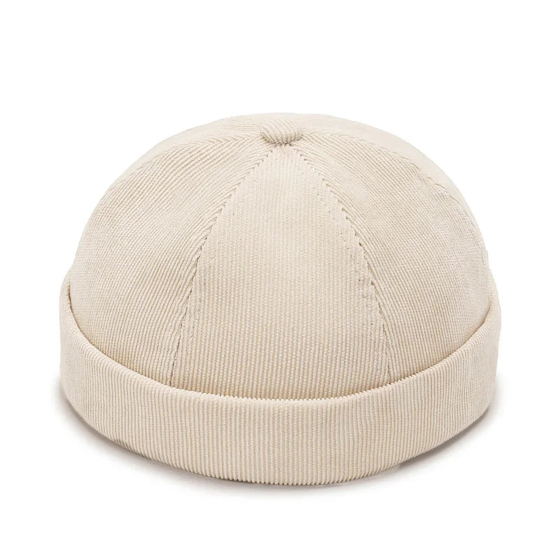 Gorro de punto vintage con bordado de palma para hombre, gorro docker, gorro de propietario de primavera, gorro sin ala unisex de Hip Hop, gorros ajustables
