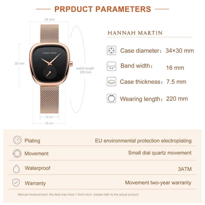 Reloj de pulsera para mujer de cuarzo, de marca superior, de moda de lujo, con movimiento japonés, diseño original, impermeable, con caja de regalo