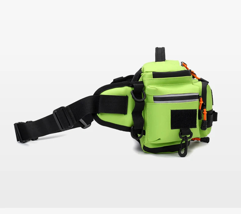 Riñonera para Señuelos de Pesca, Caja de Pesca Grande, Accesorios para Deportes al Aire Libre, Bolsa de Cinturón para Equipo de Pesca, Bandolera de Pesca con Múltiples Bolsillos