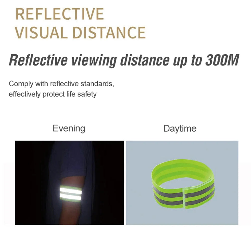 Refleksbånd for håndledd, arm, ankel, ben, refleksstropper med høy synlighet for nattturer, sykling, løping, sikkerhetsrefleksbånd
