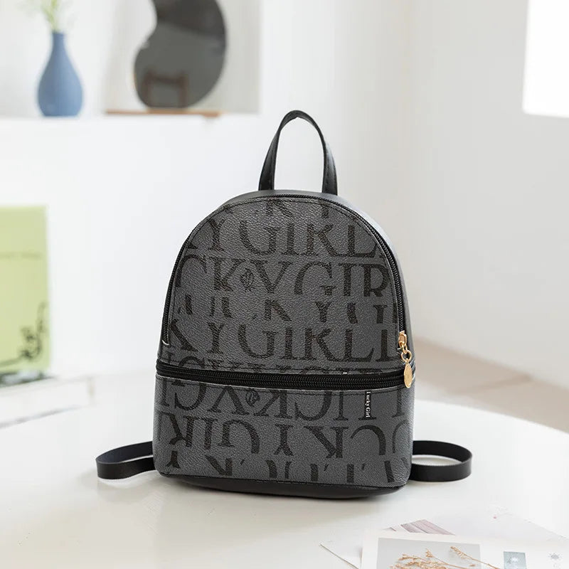 Mini Mochila de Moda Retro Bolso Bandolera Pequeño Lindo Monedero de Cuero PU Pequeña Mochila para Mujer Viaje Salida Bolso