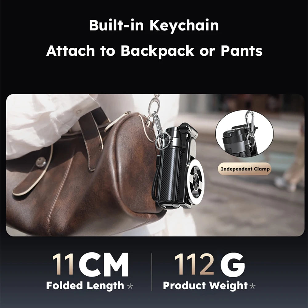 4in1 360° Magnetic Rotating Selfie Stick Tripod Stand with Bluetooth Remote For Magsafe Telescoping Phone Mount