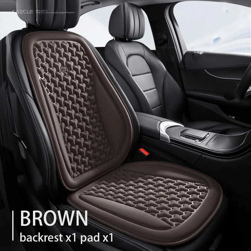 Funda de asiento de coche de verano 3D transpirable de seda helada, cojín de asiento de coche con diseño convexo, almohadillas protectoras de asiento de coche universales, alfombrilla de silla de coche