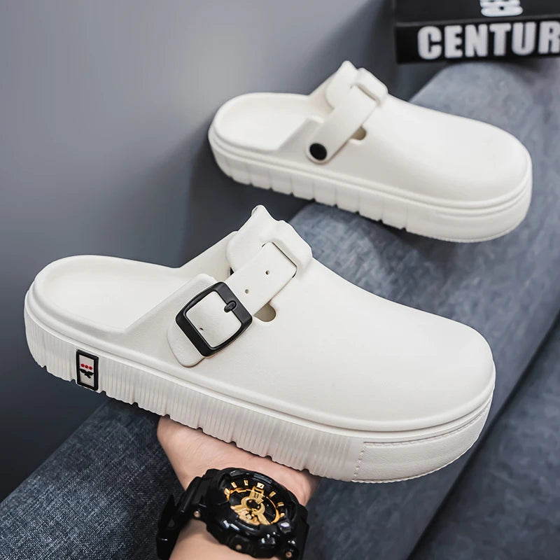 Chaussons médicaux HKDQ pour hommes, médecins, infirmières, chaussures chirurgicales antidérapantes, imperméables, EVA, pantoufles de travail respirantes pour chefs cuisiniers