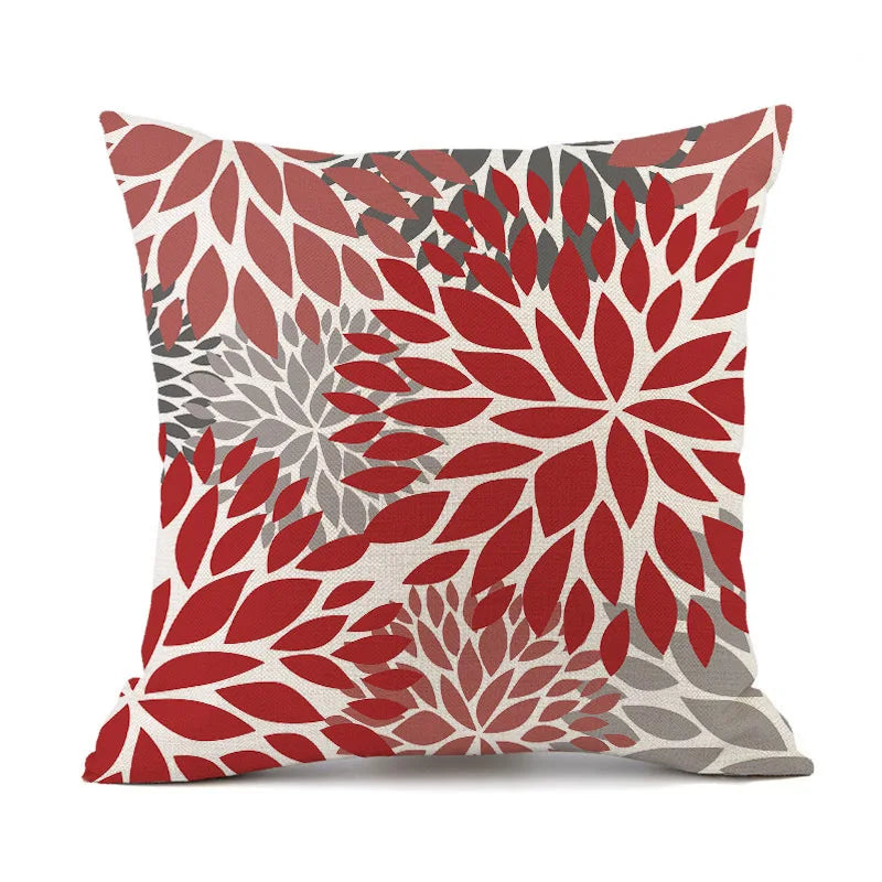 Housse de coussin d'extérieur imperméable 45x45, motif floral, décorative, pour canapé