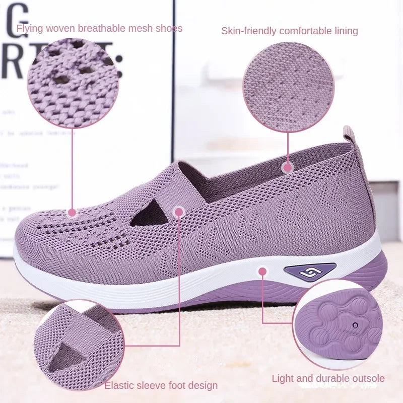 Damesko Sommer Uformelle Sneakers Pustende Netting Tykk Såle Rimelig Gratis Frakt