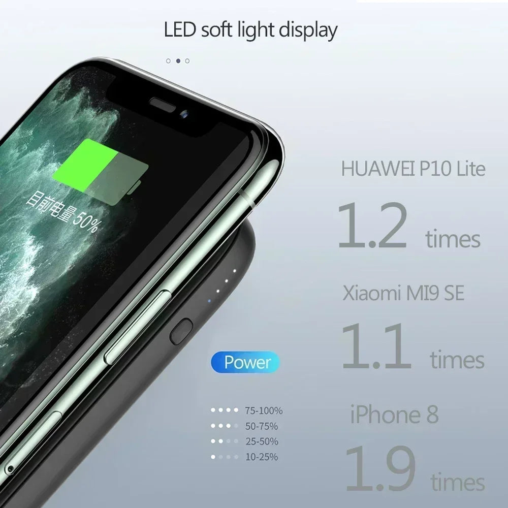FERISING Wireless Power Bank, 3Port, 5000mAh, USB Type C, Portable External Battery Charger for Xiaomi, Oneplus, Realme, Huawei