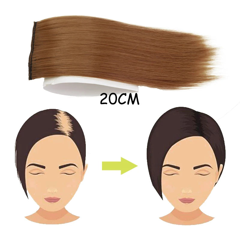 AZQUEEN Almohadillas de cabello sintético invisibles sin costuras con clip de una pieza para aumentar el volumen del cabello, extensiones de cabello, cubrepelo superior lateral