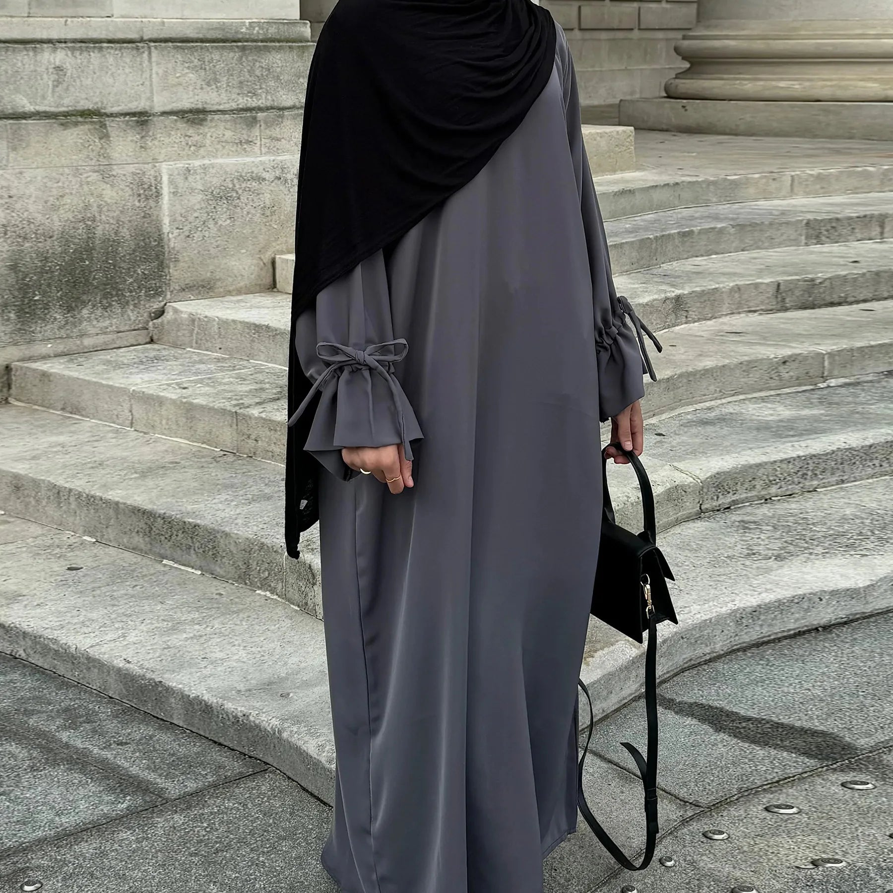 Ramadán Árabe Mujeres Musulmanas Vestido Modesto Elegante Abaya Lisa de Dubái Ropa Islámica para Iglesia Moda Turca Suelta Túnica Lisa