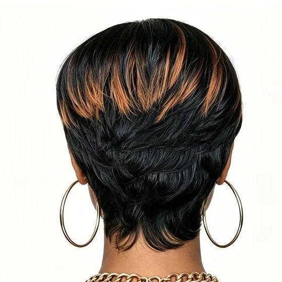 Ombre Pixie Wig with Bangs