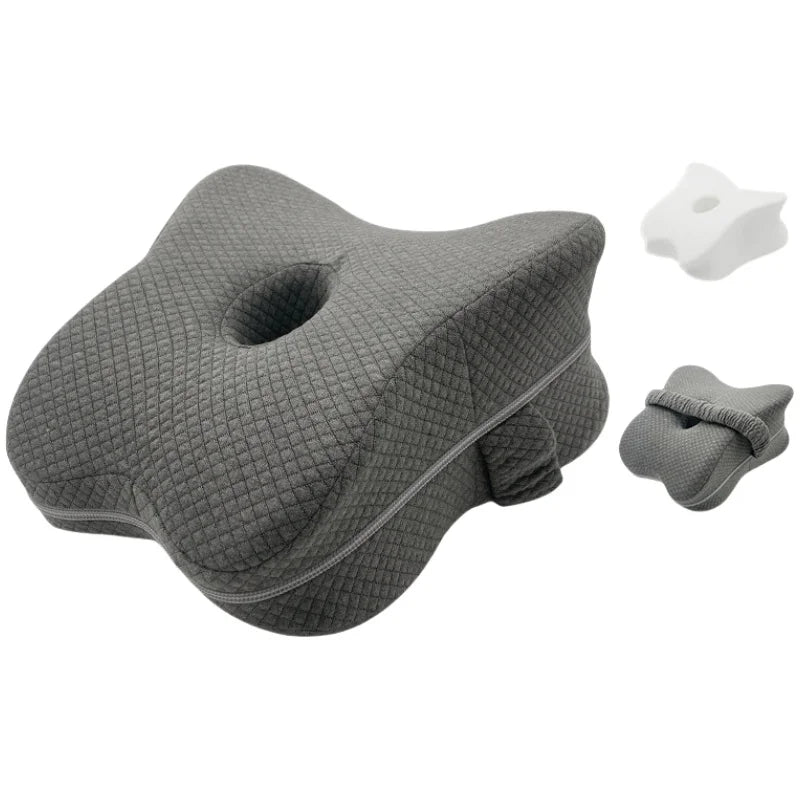 Almohada de espuma viscoelástica para piernas, almohada de cama para embarazadas, almohada de relajación para rodillas para ancianos, almohada para dormir de lado para aliviar el estrés