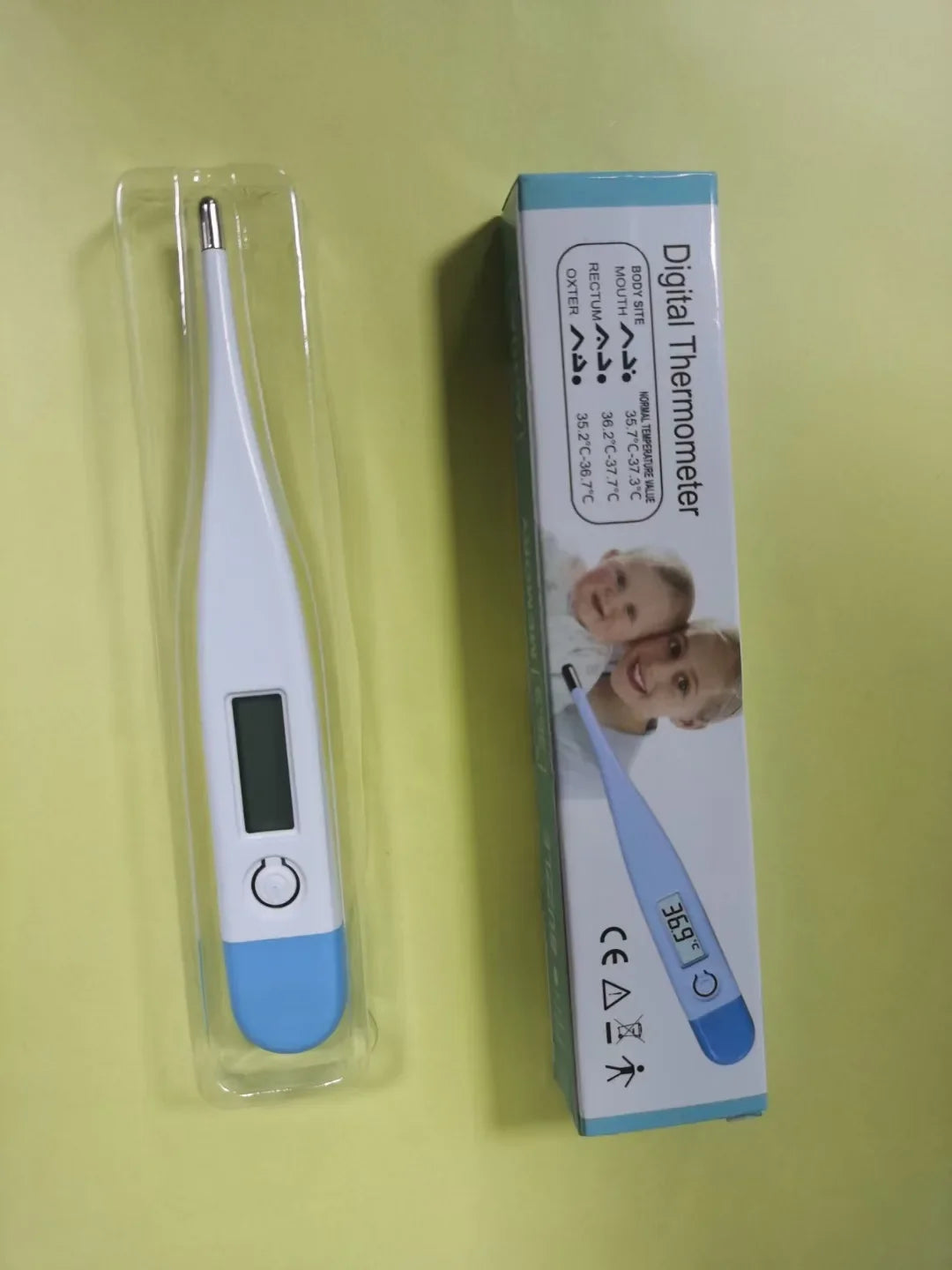 Digitalt vanntermometer Nøyaktig avlesning av temperatur i munn og armhule Febervarslingstermometer Badetermometer for babyer