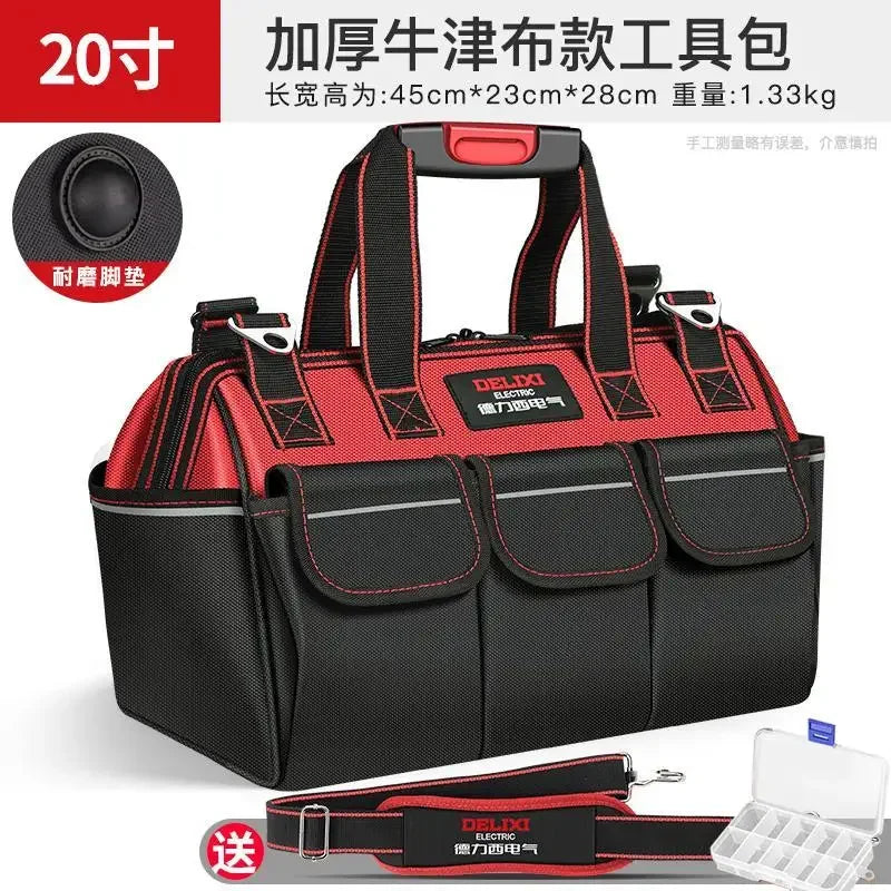Bolsa de herramientas profesional, organizador de almacenamiento resistente para garaje, mochila de electricista, bolsa de herramientas, bolsas de ferretería